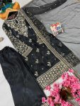 RICH LOOK ORGANZA SILK ZARI AND SEQUENCE EMBROIDERY WORK TOP PALAZZO WITH DUPATTA FESTIVE WEAR WHOLESALE PRICE ETHNIC GARMENT (14)