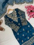 RICH LOOK ORGANZA SILK ZARI AND SEQUENCE EMBROIDERY WORK TOP PALAZZO WITH DUPATTA FESTIVE WEAR WHOLESALE PRICE ETHNIC GARMENT (2)