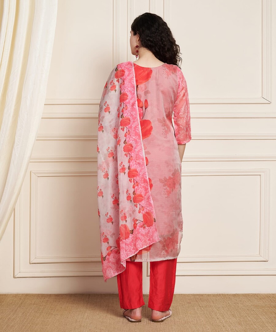 RICH LOOK SOFT ORGANZA KHATLI HAND WORK TOP BOTTOM WITH DUPATTA FESTIVE WEAR WHOLESALE PRICE ETHNIC GARMENT (3)