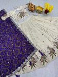 TRADITIONAL TISSUE SILK EMBROIDERY THREAD SEQUENCE WORK LEHENGA CHOLI WITH DUPATTA WEDDING WEAR WHOLESALE PRICE ETHNIC GARMENT (2)