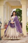 TRADITIONAL TISSUE SILK EMBROIDERY THREAD SEQUENCE WORK LEHENGA CHOLI WITH DUPATTA WEDDING WEAR WHOLESALE PRICE ETHNIC GARMENT (2)