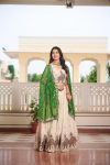 TRADITIONAL TISSUE SILK EMBROIDERY THREAD SEQUENCE WORK LEHENGA CHOLI WITH DUPATTA WEDDING WEAR WHOLESALE PRICE ETHNIC GARMENT (10)