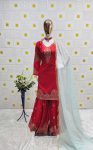TRENDING CREPE SILK EMBROIDERY SEQUENCE WORK MOTHER DAUGHTER SET FESTIVE WEAR WHOLESALE PRICE ETHNIC GARMENT (6)