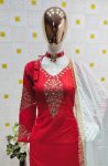 TRENDING CREPE SILK EMBROIDERY SEQUENCE WORK MOTHER DAUGHTER SET FESTIVE WEAR WHOLESALE PRICE ETHNIC GARMENT (6)