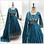 TRENDING DOLA SILK EMBROIDERY SEQUENCE WORK GOWN BOTTOM WITH DUPATTA PARTY WEAR WHOLESALE PRICE ETHNIC GARMENT (3)