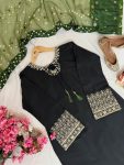TRENDING FRENCH CREPE SILK THREAD & ZARI EMBROIDERY WORK TOP BOTTOM WITH DUPATTA CASUAL WEAR WHOLESALE PRICE ETHNIC GARMENT (4)
