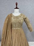 TRENDING GEORGETTE EMBROIDERY SEQUENCE WORK GOWN WITH DUPATTA PARTY WEAR WHOLESALE PRICE ETHNIC GARMENT (3)