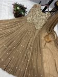 TRENDING GEORGETTE EMBROIDERY SEQUENCE WORK GOWN WITH DUPATTA PARTY WEAR WHOLESALE PRICE ETHNIC GARMENT (3)