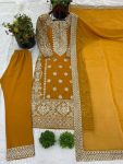 TRENDING GEORGETTE EMBROIDERY SEQUENCE WORK TOP BOTTOM WITH DUPATTA FESTIVE WEAR WHOLESALE PRICE ETHNIC GARMENT (2)