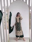 TRENDING GEORGETTE EMBROIDERY SEQUENCE WORK TOP BOTTOM WITH DUPATTA FESTIVE WEAR WHOLESALE PRICE ETHNIC GARMENT (3)