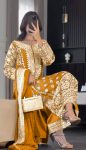 TRENDING GEORGETTE EMBROIDERY SEQUENCE WORK TOP BOTTOM WITH DUPATTA FESTIVE WEAR WHOLESALE PRICE ETHNIC GARMENT (2)