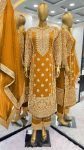TRENDING GEORGETTE EMBROIDERY SEQUENCE WORK TOP BOTTOM WITH DUPATTA FESTIVE WEAR WHOLESALE PRICE ETHNIC GARMENT (2)