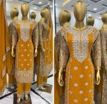 TRENDING GEORGETTE EMBROIDERY SEQUENCE WORK TOP BOTTOM WITH DUPATTA FESTIVE WEAR WHOLESALE PRICE ETHNIC GARMENT (2)