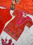 TRENDING GEORGETTE EMBROIDERY SEQUENCE WORK TOP SHARARA WITH DUPATTA FESTIVE WEAR WHOLESALE PRICE ETHNIC GARMENT (1)