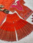 TRENDING GEORGETTE EMBROIDERY SEQUENCE WORK TOP SHARARA WITH DUPATTA FESTIVE WEAR WHOLESALE PRICE ETHNIC GARMENT (1)