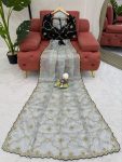 TRENDING JIMMY CHOO EMBROIDERY SEQUENCE WORK SAREE WITH UNSTITCHED BLOUSE PARTY WEAR WHOLESALE PRICE ETHNIC GARMENT (3)