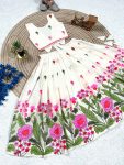 TRENDING SOFT COTTON EMBROIDERY WORK KID’S LEHENGA CHOLI WEDDING WEAR WHOLESALE PRICE ETHNIC GARMENT (10)