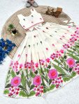 TRENDING SOFT COTTON EMBROIDERY WORK KID’S LEHENGA CHOLI WEDDING WEAR WHOLESALE PRICE ETHNIC GARMENT (10)