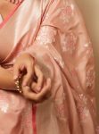 TRENDING SOFT LICHI SILK JACQUARD WORK SAREE WITH UNSTITCHED BLOUSE PARTY WEAR WHOLESALE PRICE ETHNIC GARMENT (4)