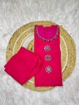 11FANCY ROMAN SILK HAND WORK WITH ORIGINAL MIRROR WORK TOP BOTTOM SET FESTIVE WEAR WHOLESALE PRICE ETHNIC GARMENT (5)
