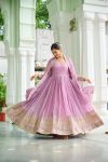 16MODERN GEORGETTE EMBROIDERY WORK GOWN WITH DUPATTA WEDDING WEAR WHOLESALE PRICE ETHNIC GARMENT (2)