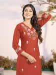 1ATTRACTIVE KHADI COTTON EMBROIDERY WORK TOP PENT SET OFFICE WEAR WHOLESALE PRICE ETHNIC GARMENT (13)