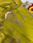 1DESIGNER ROMAN SILK HAND WORK & EMBROIDERY WORK TOP BOTTOM WITH DUPATTA FESTIVE WEAR WHOLESALE PRICE ETHNIC GARMENT (5)