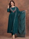 FANCY RAYON SILK EMBROIDERY WORK TOP BOTTOM WITH DUPATTA MORPICH