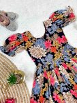 1LATEST COTTON DIGITAL FLORAL PRINT KID’S GOWN CASUAL WEAR WHOLESALE PRICE ETHNIC GARMENT (20)
