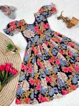 1LATEST COTTON DIGITAL FLORAL PRINT KID’S GOWN CASUAL WEAR WHOLESALE PRICE ETHNIC GARMENT (20)