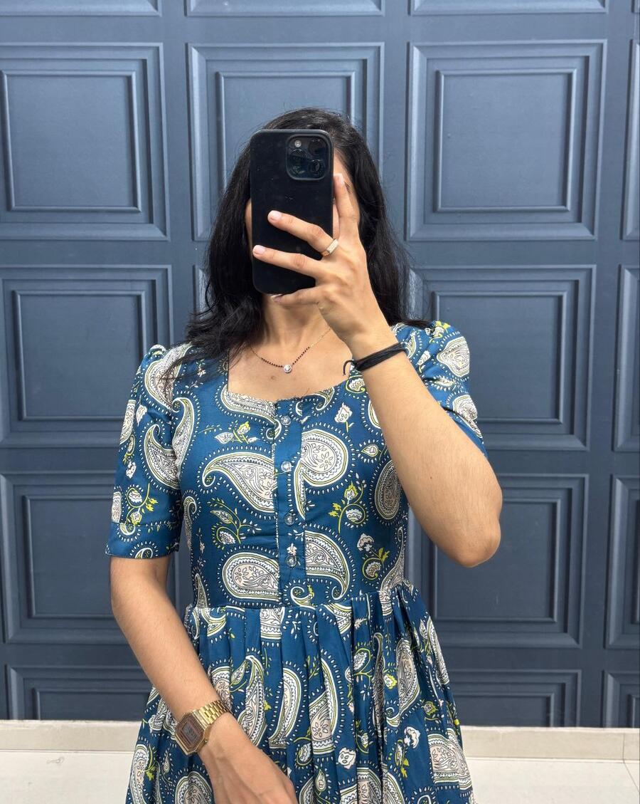 1MODERN MUSLIN COTTON PRINT WITH STYLISH 3 LAYER PATTERN WORK ONE PIECE DAILY WEAR WHOLESALE PRICE ETHNIC GARMENT (14)