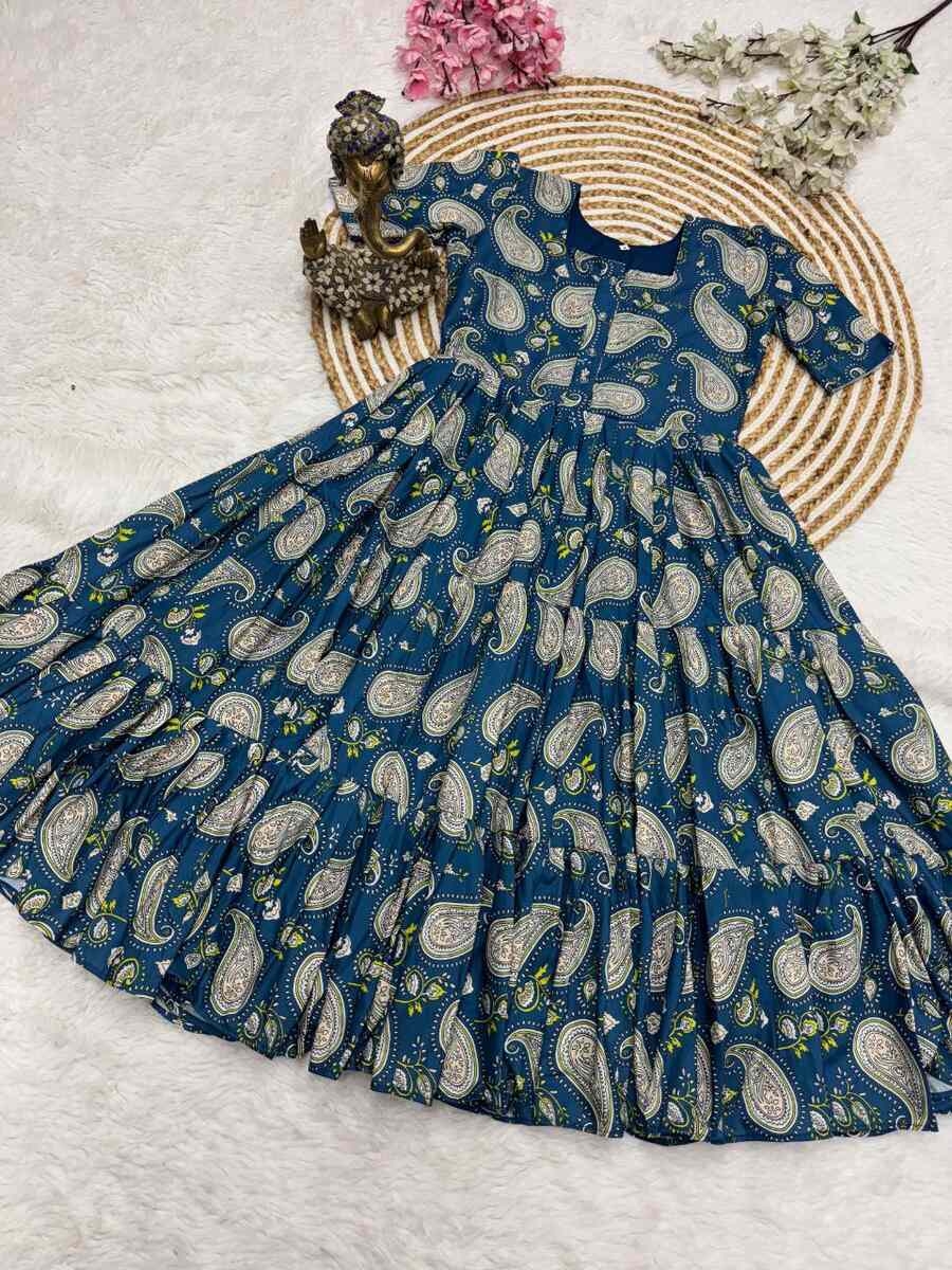 1MODERN MUSLIN COTTON PRINT WITH STYLISH 3 LAYER PATTERN WORK ONE PIECE DAILY WEAR WHOLESALE PRICE ETHNIC GARMENT (16)