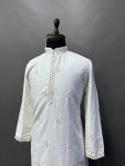 1NEW ARRIVAL COTTON MATCHING VAL-MOTI BUTTA WORK MEN’S KURTA PAYJAMA FOR CASUAL WEAR WHOLESALE PRICE ETHNIC GARMENT (7)
