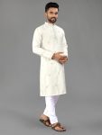 1NEW ARRIVAL COTTON MATCHING VAL-MOTI BUTTA WORK MEN’S KURTA PAYJAMA FOR CASUAL WEAR WHOLESALE PRICE ETHNIC GARMENT (7)