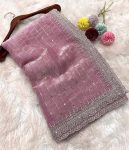 2ATTRACTIVE JIMMY CHOO SEQUENCE EMBROIDERY CUT BORDER WORK SAREE WITH STITCHED BLOUSE WEDDING WEAR WHOLESALE PRICE ETHNIC GARMENT (8)