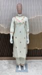 2ATTRACTIVE KHADI COTTON EMBROIDERY WORK TOP PENT SET OFFICE WEAR WHOLESALE PRICE ETHNIC GARMENT (15)