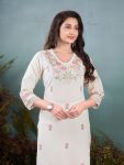 2ATTRACTIVE KHADI COTTON EMBROIDERY WORK TOP PENT SET OFFICE WEAR WHOLESALE PRICE ETHNIC GARMENT (15)