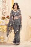 2DESIGNER BUTTERFLY NET EMBROIDERY WITH MULTI COLOR THREAD AND STONE WITH CUTWORK BORDER SAREE WITH UNSTITCHED BLOUSE WEDDING WEAR WHOLESALE PRICE ETHNIC GARMENT (5).jpeg