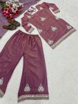 2DESIGNER FENDY SILK SEQUENCE EMBROIDERY WORK TOP PALAZZO WITH DUPATTA PARTY WEAR WHOLESALE PRICE ETHNIC GARMENT (3)