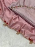 2DESIGNER RANGOLI SILK HANDWORK AND CUTWORK WITH PEARL WORK SAREE WITH UNSTITCHED BLOUSE PARTY WEAR WHOLESALE PRICE ETHNIC GARMENT (7)
