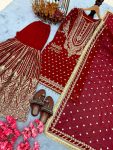 2FANCY GEORGETTE EMBROIDERY SEQUENCE WITH LATKAN BORDER WORK TOP SHARARA WITH DUPATTA FESTIVE WEAR WHOLESALE PRICE ETHNIC GARMENT (10)