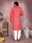 2LATEST COTTON SEQUENCE WORK AND PRINTED MEN’S KURTA PAYJAMA PARTY WEAR WHOLESALE PRICE ETHNIC GARMENT (50)
