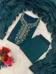 2MODERN ROMAN SILK EMBROIDERY WORK TOP BOTTOM WITH DUPATTA FESTIVE WEAR WHOLESALE PRICE ETHNIC GARMENT (11)