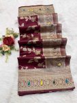 2NEW ARRIVAL BANARASI SILK FLOWERS AND MINA WITH ZARI WEAVING BORDER WORK SAREE WITH UNSTITCHED BLOUSE FESTIVE WEAR WHOLESALE PRICE ETHNIC GARMENT (17)