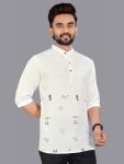 2NEW ARRIVAL LINEN HAND-WOVEN MEN’S SHORT KURTA FESTIVE WEAR WHOLESALE PRICE ETHNIC GARMENT (15)