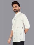 2NEW ARRIVAL LINEN HAND-WOVEN MEN’S SHORT KURTA FESTIVE WEAR WHOLESALE PRICE ETHNIC GARMENT (15)