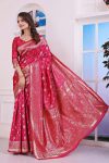 2RICH LOOK LICHI SILK JACQUARD WORK SAREE WITH UNSTITCHED BLOUSE FESTIVE WEAR WHOLESALE PRICE ETHNIC GARMENT (12)