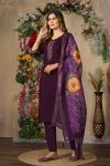 3FABULOUS VISCOSE ROMAN SILK MULTI EMBROIDERY THREAD, WITH HAND WORK TOP BOTTOM WITH DUPATTA FESTIVAL WEAR WHOLESALE PRICE ETHNIC GARMENT (2)