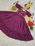 3FANCY GEORGETTE HAND WORK ONE PIECE PARTY WEAR WHOLESALALE PRICE ETHNIC GARMENT (18)