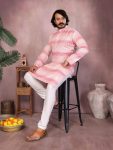 3LATEST COTTON SEQUENCE WORK AND PRINTED MEN’S KURTA PAYJAMA PARTY WEAR WHOLESALE PRICE ETHNIC GARMENT (49)